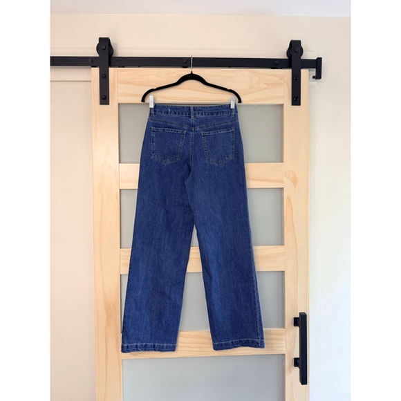 Rachel Zoe Women’s Wide Leg Jeans Size 4 Blue High Rise Denim Straight Leg - Picture 2 of 7